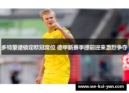 多特蒙德锁定欧冠席位 德甲新赛季提前迎来激烈争夺